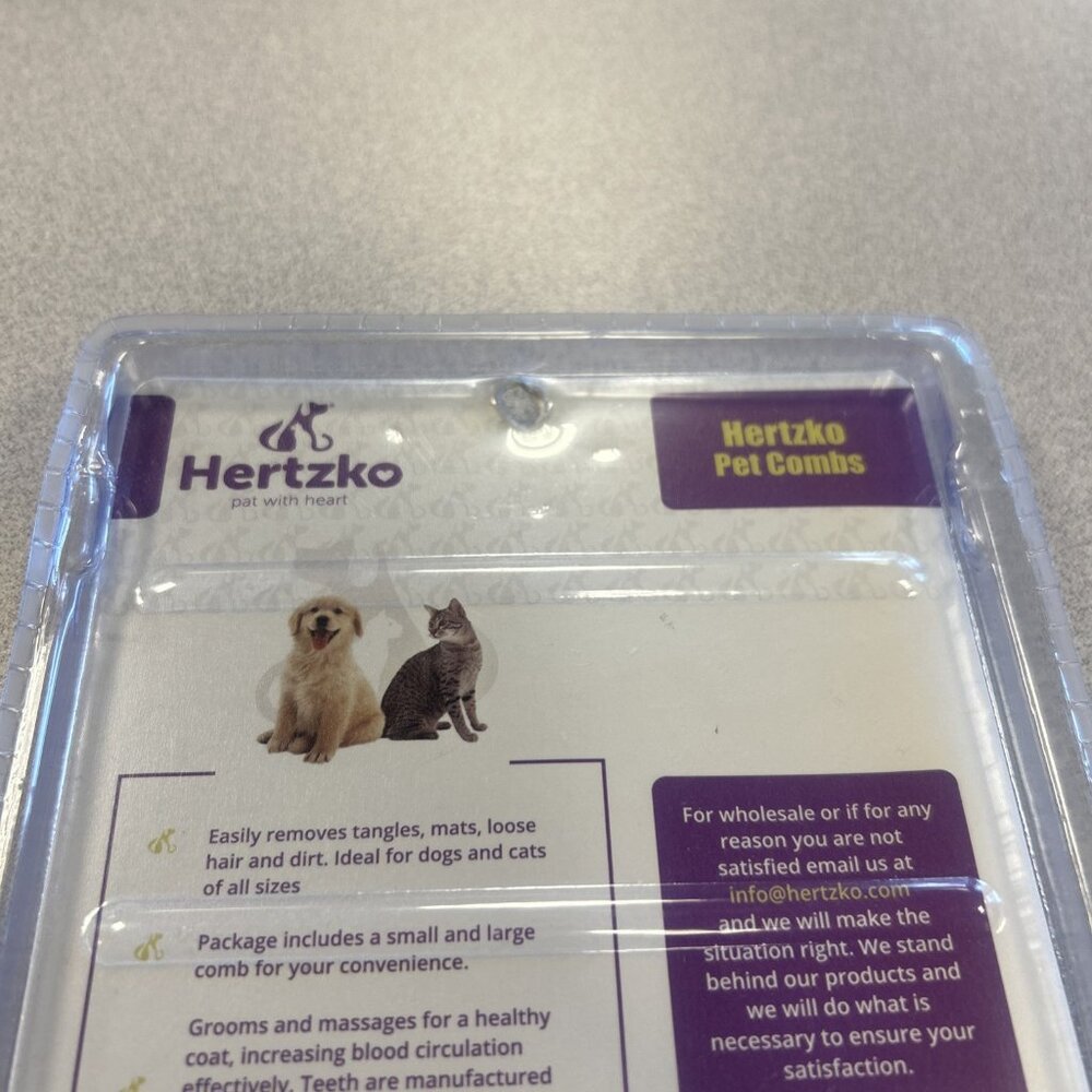 Hertzko Pet Combs - Small & Large Comb Included for Both Small & Large Areas - Picture 5 of 5